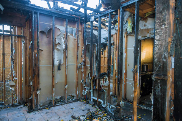Professional Fire Damage Removal technician working in Rosanky, TX